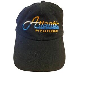 Black Atlantic Hyundai Baseball Cap Adjustable Bullet Line Headwear Buckle Back